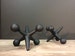 Jacks Bookends ~ Large Cast Iron Matte Black Jax Book Ends ~ 2 Mid Century Modern Style Industrial Midcentury Art Paperweight Doorstop Retro