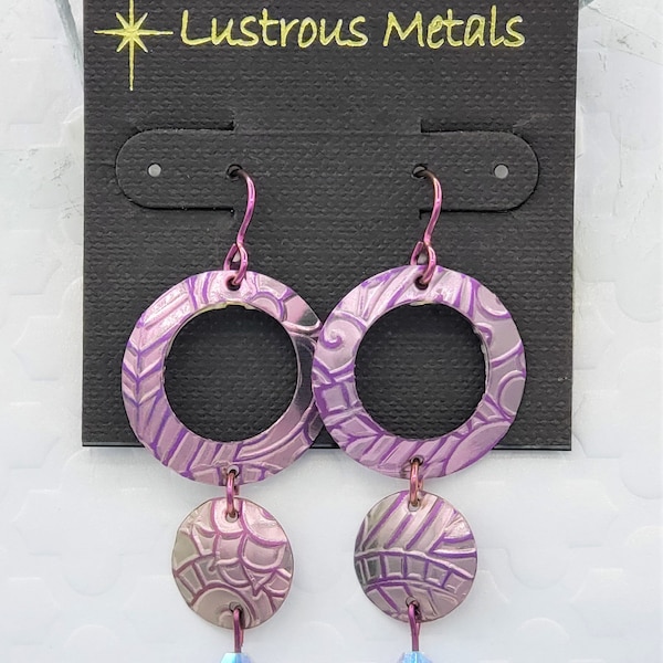 Niobium Earrings * Swarovski crystals *  NEW * made in California * 100% Hypoallergenic metal * Includes Gift Box *