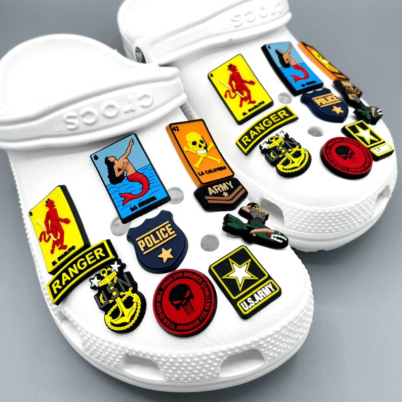 Military Croc Charm Shoe Charms Decoration Embellishment Etsy