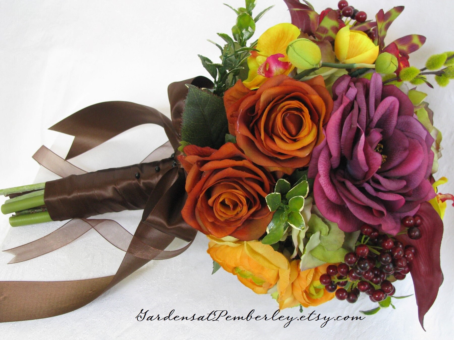 Wedding Flowers Bridal Flowers Fall Bouquet Fall Colors Etsy