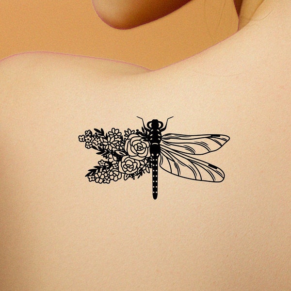 Dragonfly Temporary Tattoo - Etsy