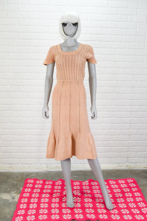 Loretta - 1930s crochet dress - 1940s crochet dres