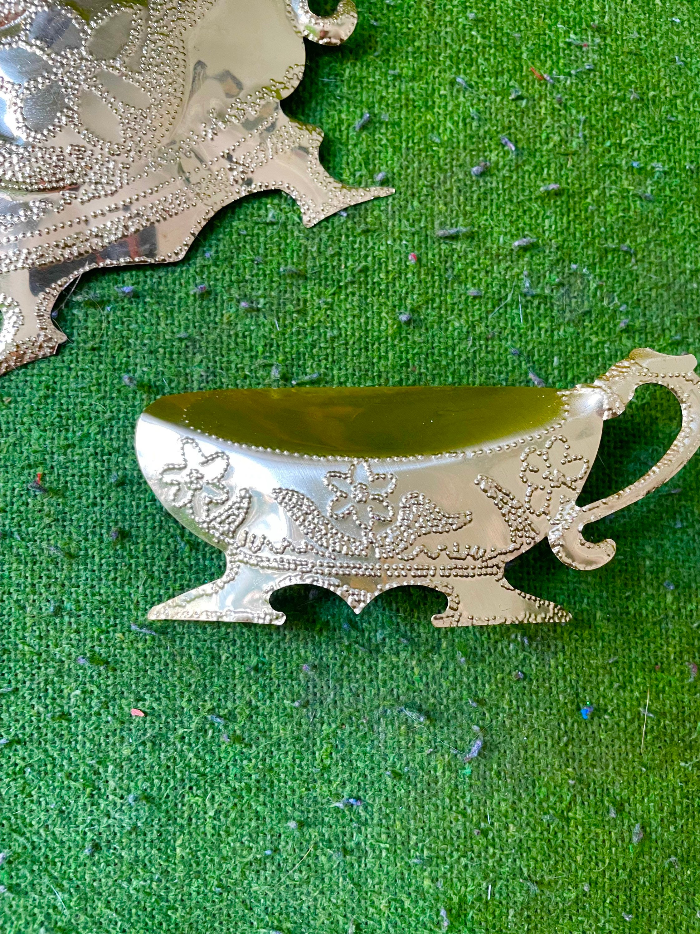 Tea Party Gold Teapot and Teacup Wall Ornaments Tea Set Gold Wall Decor