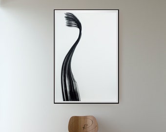 Original large black and white minimal abstract ink art, large abstract, minimalist abstract art, art, minimal painting