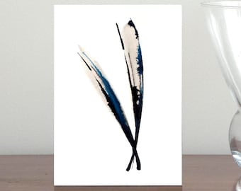 Federn Glicee Kunstdrucke, minimaler Federndruck, abstrakter Federdruck, großer moderner Gliceedruck, abstrakter Kunstdruck