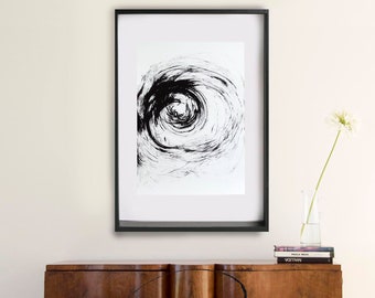 Original abstract ink art, abstract art, minimalist abstract, large explosion abstract painting, abstract art, circle abstract