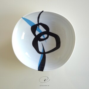 Large Bowl Porcelain, Original Abstract Plate, Abstract Art Plate ...