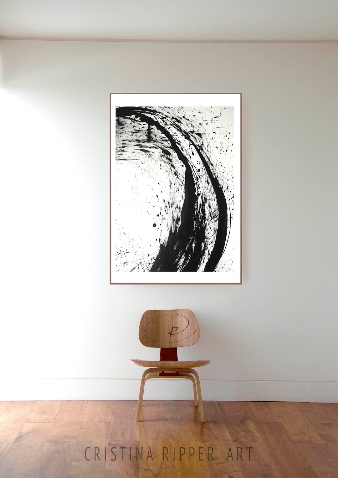 Large Abstract Painting, Abstract Art, Ink Art, Modern Nature Art