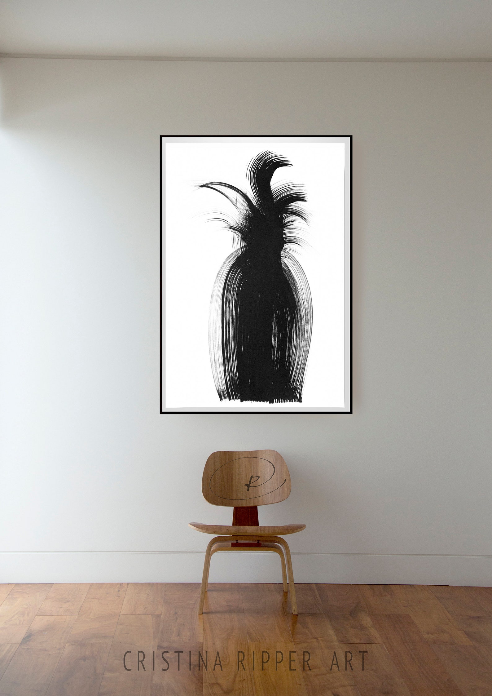 Original Large Abstract Art Modern Ink Art Original Etsy