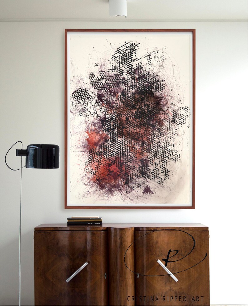 Large abstract minimal painting, explosion, abstract art, conste Large abstract minimal painting, explosion, abstract art, conste