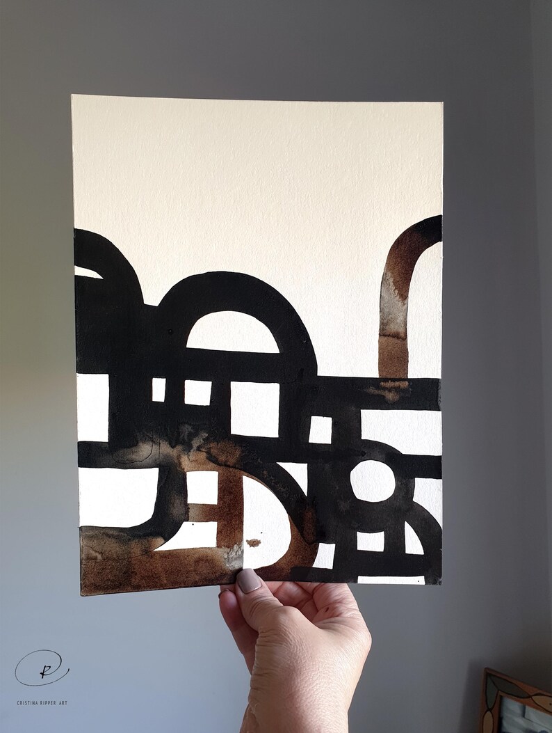 Original Abstract Wall Art, Minimalist Colorful Painting, Interior