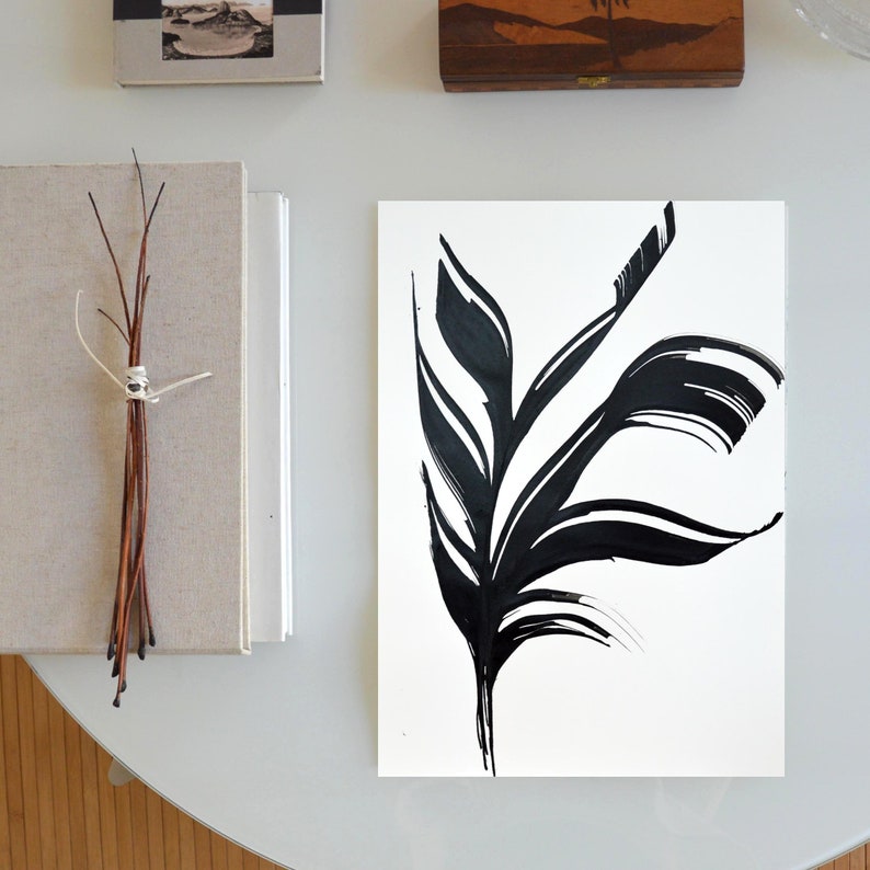 Original abstract art ink drawing modern art art minimal ...