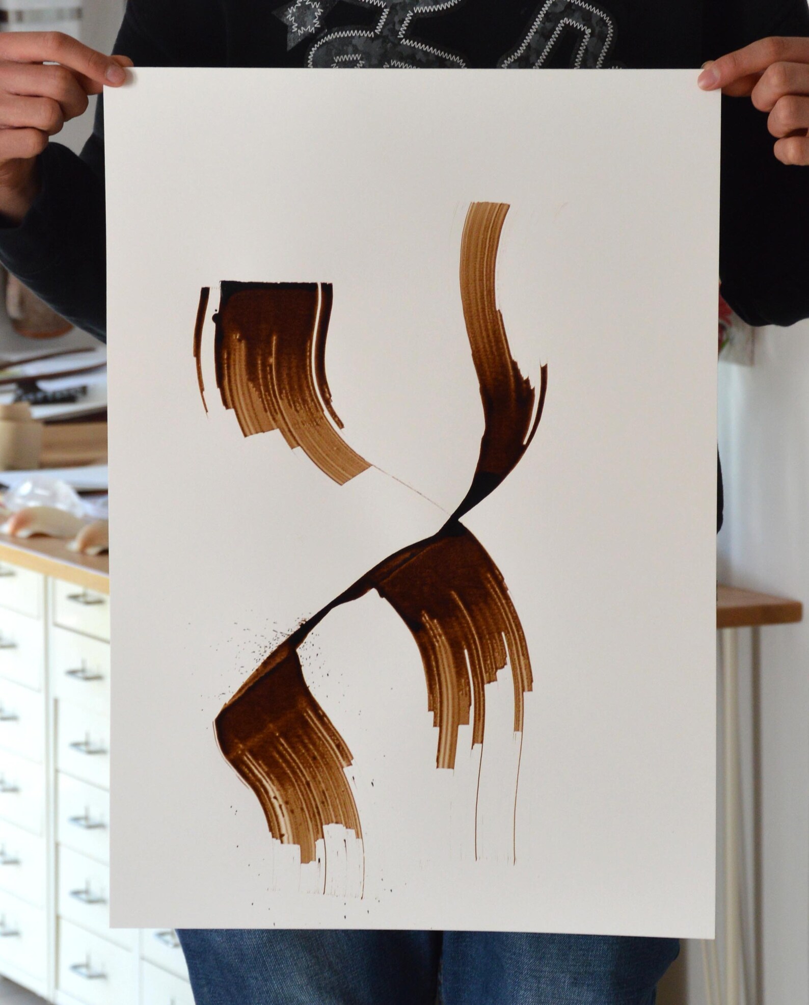 Original Abstract Art Ink Drawing Original Abstract Ink Etsy