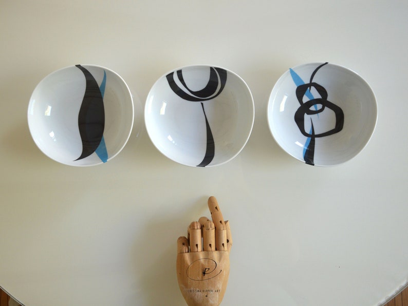 Porcelain Plate Original Abstract Plate Abstract Art on - Etsy