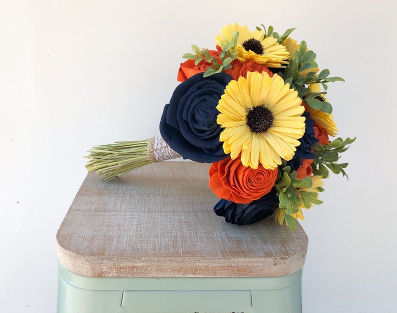 Bright Sunflower Collection DIY Wood Flower Bouquet Kit with Etsy