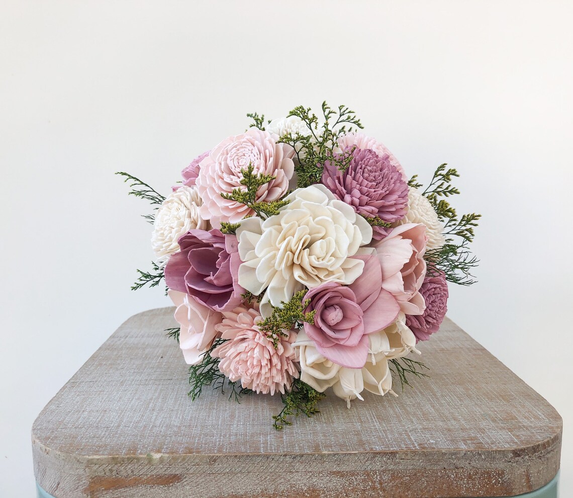 Summer Love Collection DIY Wood Flower Bouquet Kit Pink Etsy