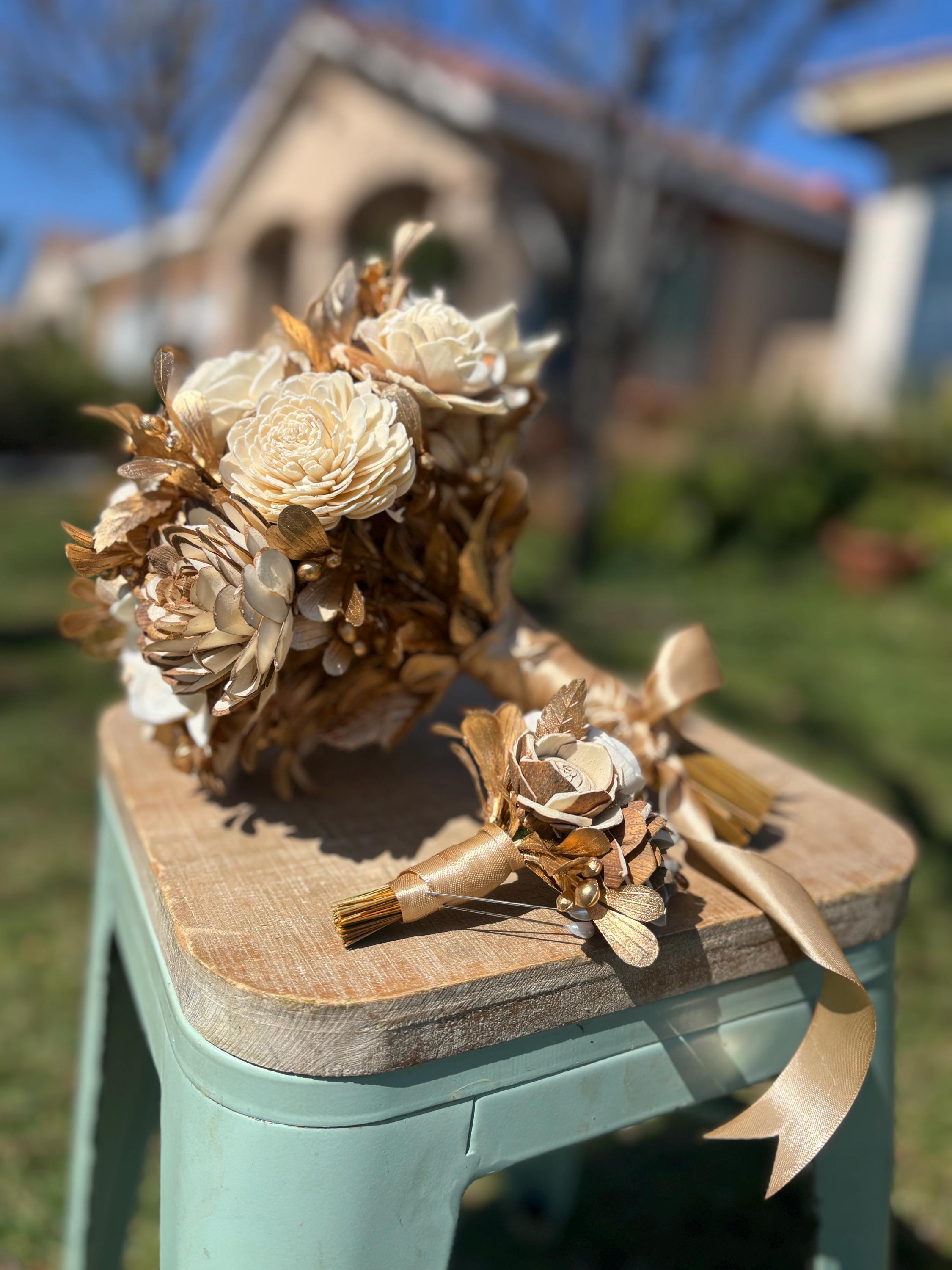 Ramo de marfil dorado - Etsy México, image size:2250x3000