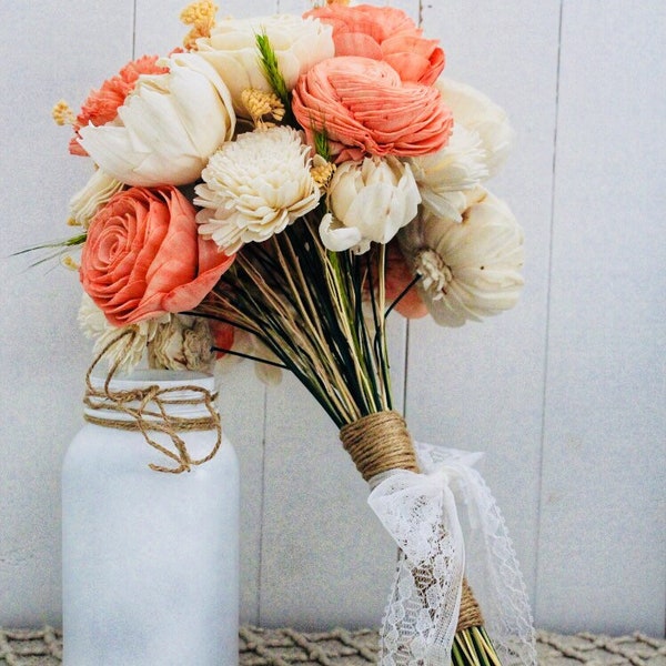 Wood Flower Bouquet Etsy