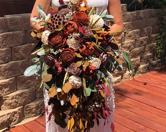 Fall In Love Collection- Fall Style Cascading Bouquet