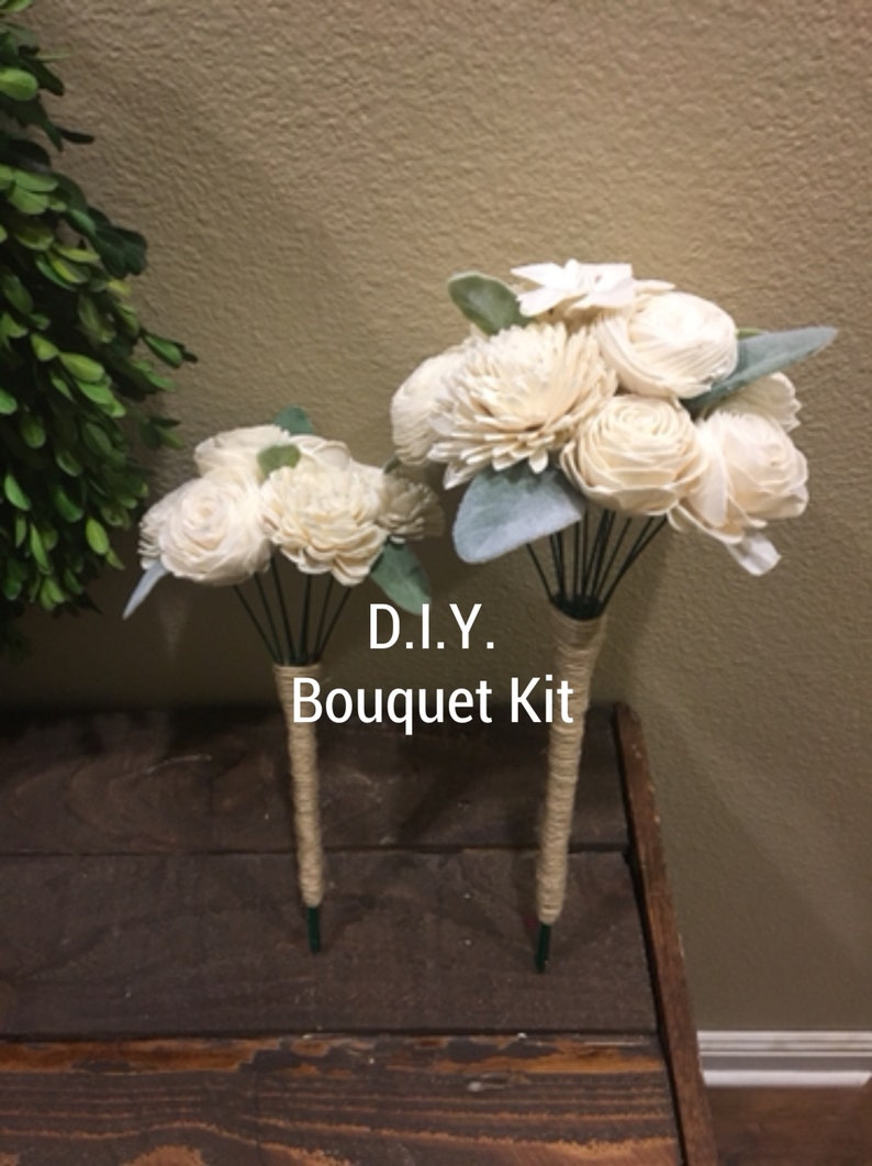 Diy Wood F!   lower Bouquet Kit Etsy - image 0