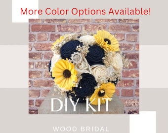Ray Of Sunshine Collection -DIY Wood Flower Bouquet Kit Sunflower Sola Wood Flower Bouquet Customizable