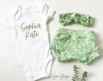 Going home outfit shorts baby girl, Going home outfit baby girl, Summer baby girl going home outfit, Botanical baby girl outfit