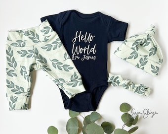 Gender neutral coming home outfit, Baby coming home outfit gender neutral, Green gender neutral coming home outfit, gender neutral gift
