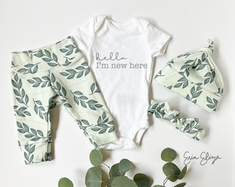 Gender neutral coming home set, Baby gift, Newborn coming home set, Newborn gender neutral gift, Coming home set baby, coming home outfit