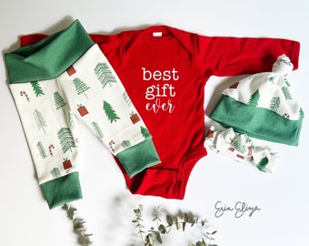 Baby best gift ever, Best gift ever outfit, Christmas coming home outfit, Christmas baby outfit, Christmas baby clothes, Holiday baby