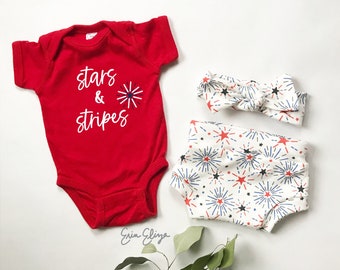 Patriotic coming home outfit, 4th of July outfit baby girl, July baby coming home outfit, Stars and stripes baby, Independence Day baby