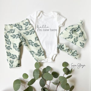 Gender neutral coming home set, Baby gift, Newborn coming home set, Newborn gender neutral gift, Coming home set baby, coming home outfit