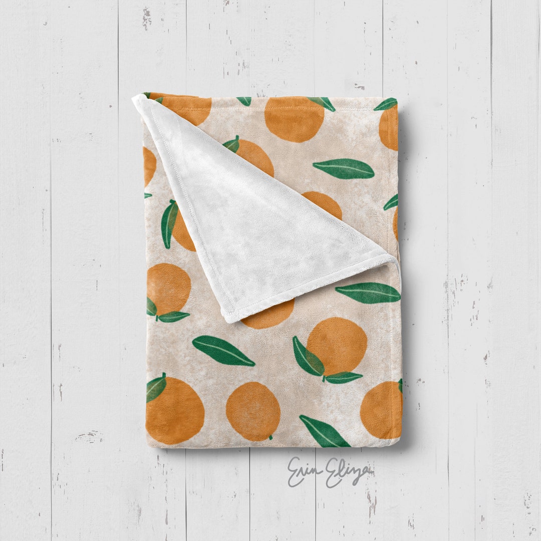Citrus Orange Baby Blanket, Clementine Baby Blanket, Florida Baby
