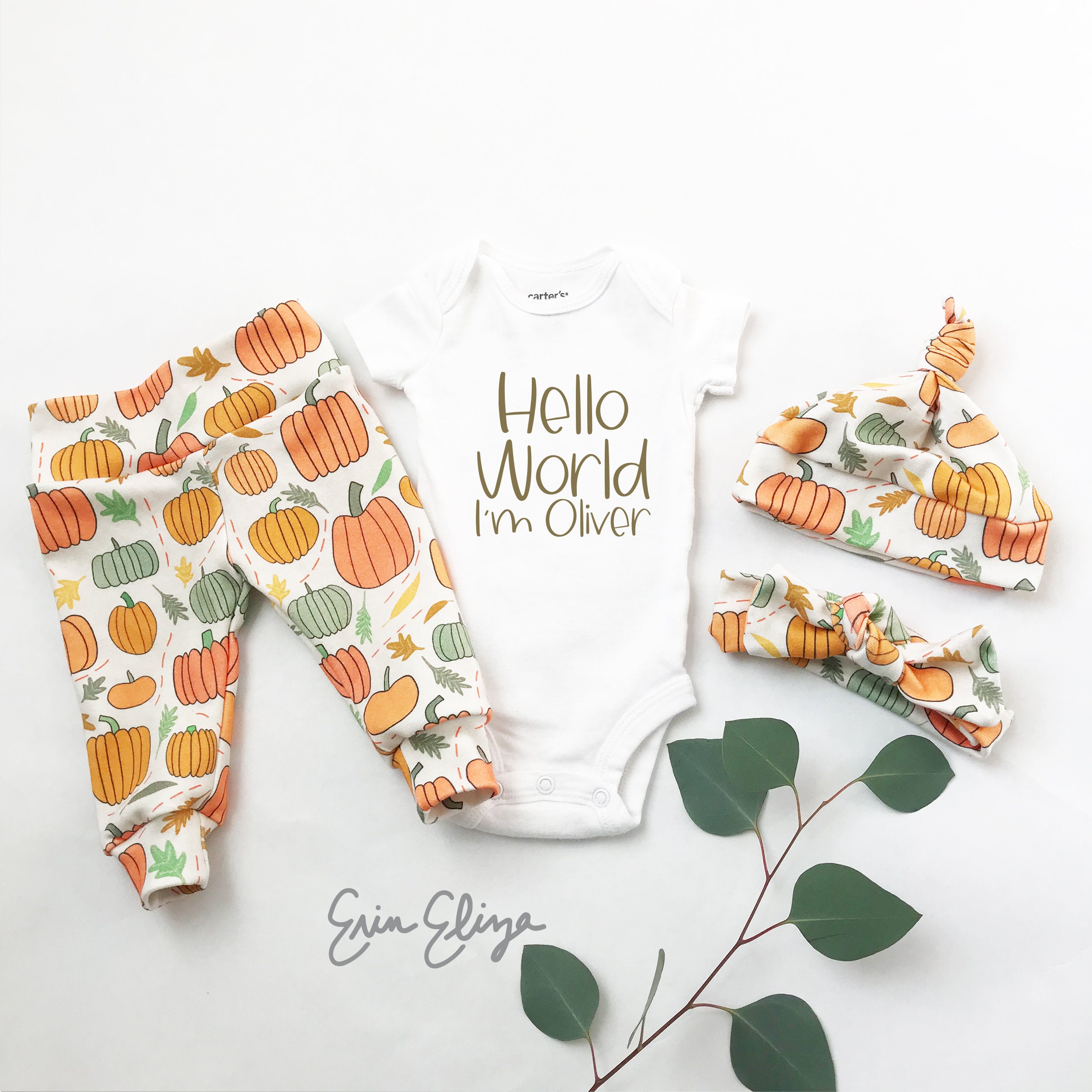 Baby boy coming home outfit pumpkins Pumpkin coming home | Etsy