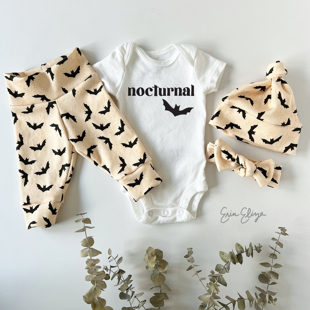 Batty Baby Coming Home Outfit, Halloween Baby Clothing, Nocturnal Baby, Newborn Halloween