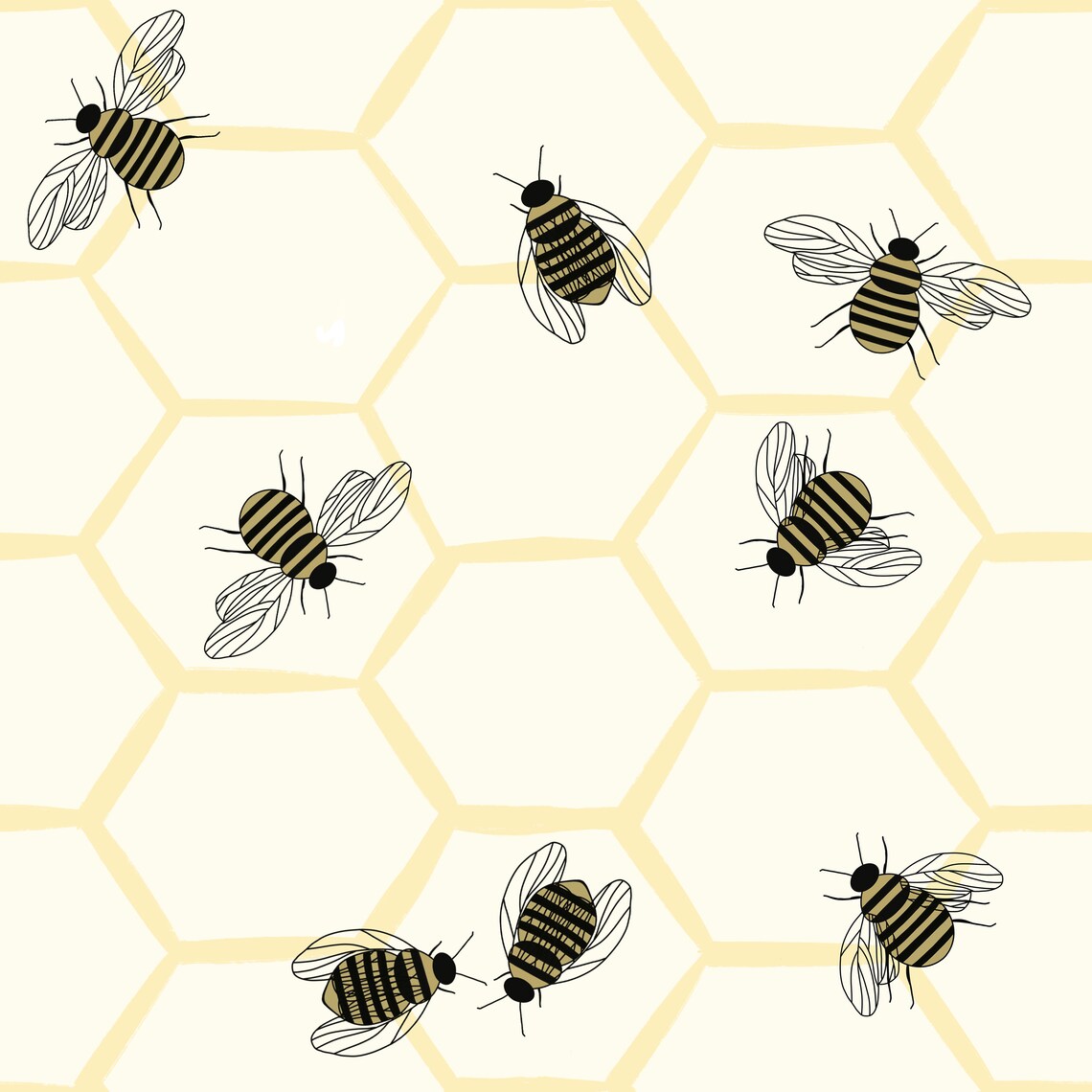 Bee Wallpaper Honey Bee Wallpaper Bee Drawer Liners - Etsy