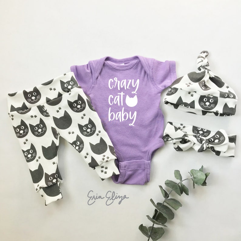 Cat baby clothes Cat baby outfit Cat baby pants Coming home Etsy
