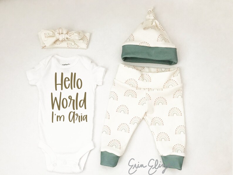 neutral rainbow baby clothes