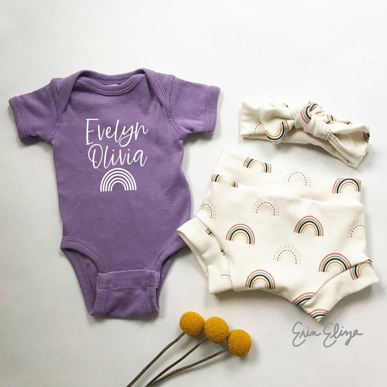 Rainbow Baby Girl Coming Home Outfit Baby Girl Rainbow Etsy