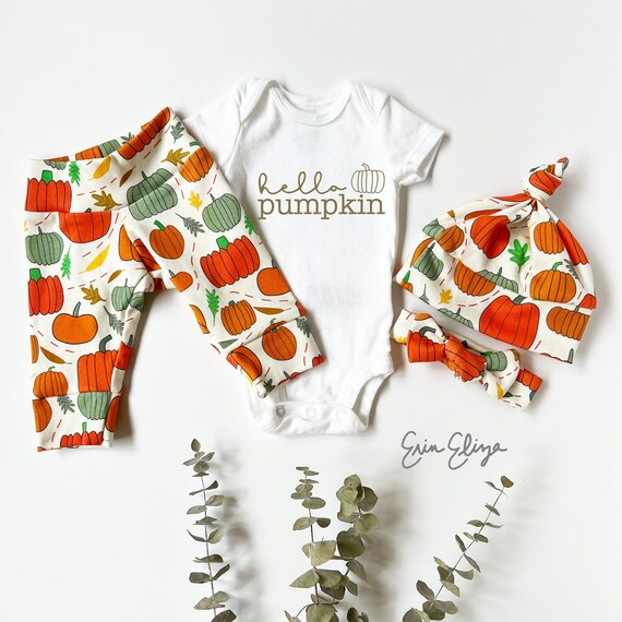 Pumpkin Baby Coming Home Outfit Halloween Baby Clothing - Etsy