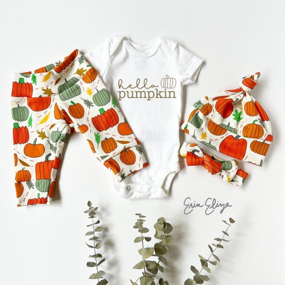 Pumpkin Baby Coming Home Outfit Halloween Baby Clothing Etsy