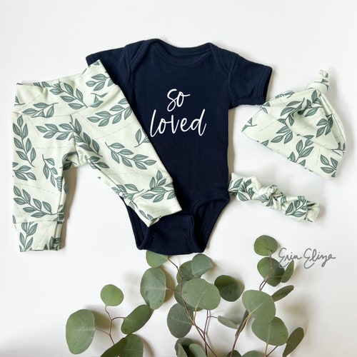 Gender Neutral Coming Home Outfit // Baby Boy Coming Home Etsy