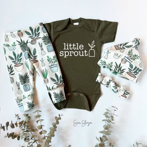 Little sprout baby outfit, Plant baby gift, Plant person baby gift, Little Sprout baby, Plants baby shower, Plant gifts for baby neutral