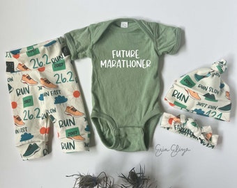 Marathoner baby gifts, Running baby gift, Future marathoner baby gift, Running baby shower, Running baby, Marathon baby gift, Run baby gifts