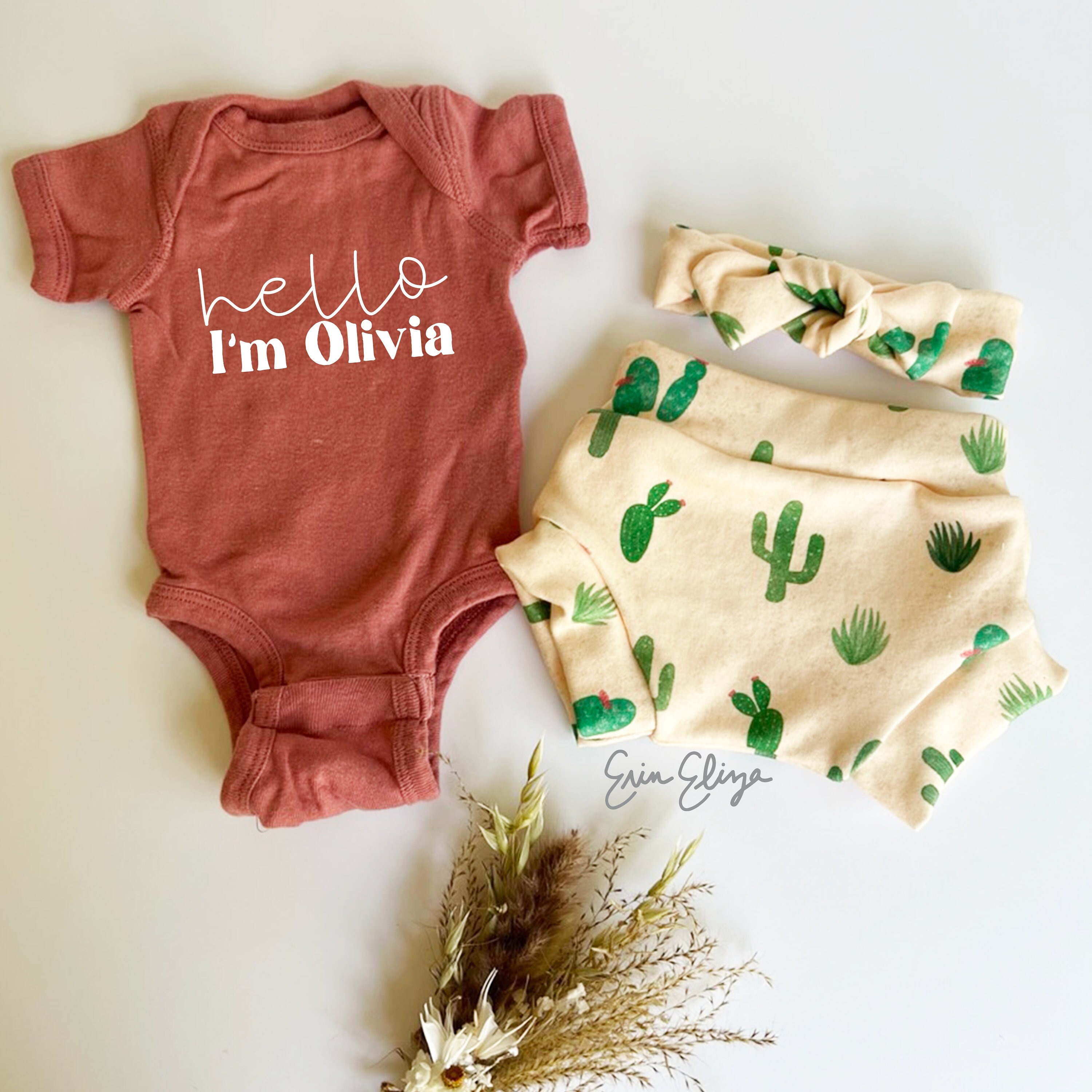 Cactus Baby Girl Outfit