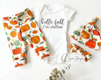 Baby boy coming home outfit pumpkins, Pumpkin coming home outfit, little pumpkin outfit baby, Halloween coming home outfit personalized