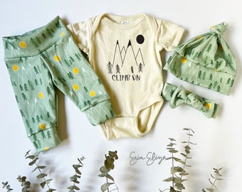 Climbing baby gift, Mountain climbing baby, Nature baby, Climbing gift, Mountain baby gift, Adventurer baby gift, Coming home outfit baby