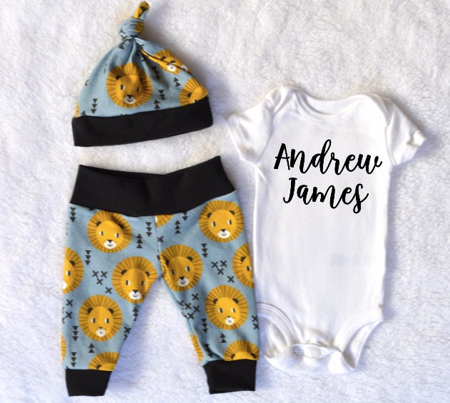 Baby boy clothes Baby boy lion outfit newborn Baby boy coming Etsy