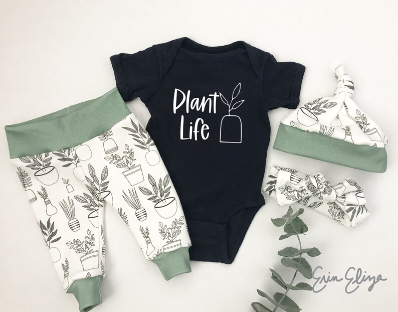 Plant baby shower gift Plant lady gift for baby Botanical baby Plant life baby Gender neutral Baby plant gift Plant baby gift