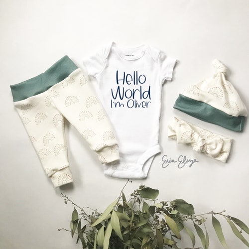 Gender Neutral Rainbow Baby Coming Home Outfit Gender Neutral Etsy