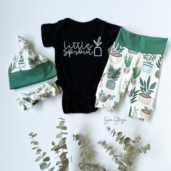 Petite pousse de bébé, tenue végétale neutre pour bébé, cadeaux